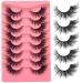 Fluffy Fairy Lashes - 18MM Wispy Fox Eye Bratz Manga Faux Mink False Eyelashes - 8 Pairs Pack - Buy Online on GoSupps.com