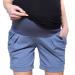Mija - Maternity Shorts Pants Trousers with Over Bump Panel 1047 S Jeans