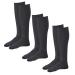 Ames Walker AW Style 632 Diabetic 8-15 mmHg Mild Compression Knee High Socks (3-Pack) XLarge White X-Large Black