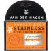 Van Der Hagen Stainless Steel Double Edge Razor Blades - 15 Blades (3 Packs) for Smooth Shaving | International Shipping Available - Buy Online on GoSupps.com