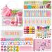 136Pcs Spa Party Supplies Set - 12 Spa Day Kits with Face/Lip/Eye/Hand/Foot Care Party Favors for Sleepovers Birthdays Slumber Party & Relaxation All Skin Types Safe