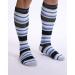 Doc Miller Compression Socks 15-20mmHg Knee High Support for Men & Women - Recovery from Shin Splints, Swelling, Varicose Veins - 1 Pair Medium - Grey Stripes - Buy Online on GoSupps.com