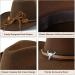 DOCILA Unisex Western Cowboy Hat - Brown Faux Felt Fedora with Wide Brim and Strap - Buy Online on GoSupps.com