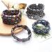 CASSIECA 12 Pcs Hematite Magnetic Bracelet Set for Men and Women - Reiki Tiger Eye Rainbow Beaded Stone Bracelets - Buy Online on GoSupps.com
