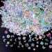 500Pcs Green Cute Nail Charms Mixed Shape Rose Flower Bear Bow Heart 3D Acrylic Charms for Nails Design Flatback Half Round White Pearls Beads for Nail Art Decoration DIY Crafts Jewelry Accessories Nail Charms 1
