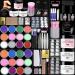 Morovan Acrylic Nail Kit - Glitter Acrylic Powder Set with Everything Professional Acrylic Nail Powder Set for Nails Supplies Acrylic Brushes Nail Tips Nail Art Decoration Tools DIY Nail Extension Kit for Starter Acrylic N