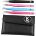 K-Pro Eyelash Extension Tweezers Set - Precision Tools for False Eyelashes & Cosmetics in Stylish Case | International Shipping Available - Buy Online on GoSupps.com