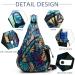 TurnWay Water-Proof Sling Bag with USB Charging Port - Ideal for Travel, Hiking, Cycling, Camping | Palma Leaf Pattern - Buy Online on GoSupps.com