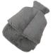 Foot warmer without electricity with hot water bottle for feet warm winter gift women men office desk heating pad foot up to size 45 (gray)