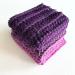 Set of 3 Handmade Crochet Washcloth Linen Dish Towels - 100% Cotton, Eggplant Orchard and Mulberry Color - Home Kitchen and Bath Accessories - Buy Online on GoSupps.com
