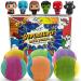 Bath Bombs for Kids with Toys Inside - Organic Bubble Bath Fizzies with Superhero Toy Surprises - Gentle and Kids Friendly Organic Bubble Bath Fizzy, Birthday Gift for Girls and Boys