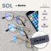 Opulize Sol Reading Glasses - 2 Pack Anti-Reflective Blue Light Filter Retro Round Metal Frame Tortoise Brown/Gold 1 Diopter | Improve Sleep & Eye Comfort for Gaming - Buy Online on GoSupps.com