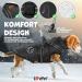 LOVPET Dog Jacket & Coat - Waterproof Padded Vest with Reflectors & D-Ring for Dogs - Includes 45 Waste Bags - Size 5XL Black - Buy Online on GoSupps.com