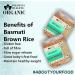 Blessfull Healing Organice BASMATI Brown Rice 2 lb (907 Gram) - Buy Online on GoSupps.com