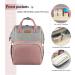 NEVEQ Babilation Wicking Pack | Large Capacity Multi-Compartment Travel Backpack for Diapers | Waterproof Baby Bag with Fan & Flasher - Gray & Pink - Buy Online on GoSupps.com