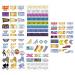 Retro 80s Temporary Tattoos - 5 Pages | Funny 1980s Theme Party Decoration & Favors - Buy Online on GoSupps.com