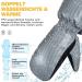 Thxtoms 2022 Kids Ski Gloves | Windproof Waterproof Fleece | Reflective & Warm | Perfect for Girls 4-13 | Black Stripes - Buy Online on GoSupps.com