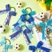 Juexica Soccer Hair Bows 16-Piece Set - Sparkly Accessories for Girls and Women Players - Elastic Scrunchies for Ponytails - Blue - Buy Online on GoSupps.com