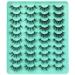 20MM 3D Curl False Eyelashes - 20 Pairs Fluffy Messy Faux Mink Lashes, 4 Styles Mixed Pack - Wispy & Natural Flutter Volume Strip Lashes - Buy Online on GoSupps.com
