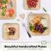 Chic Leaf Palm Leaf Plates - 48 Pc Disposable Bamboo Plates Party Pack - Compostable and Biodegradable - 10 Inch & 7 Inch Square - Eco-Friendly Alternative to Plastic and Paper Plates - Buy Online on GoSupps.com