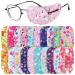 Weewooday 20 Pcs Eye Patch for Kids Girls Eye Patch for Glasses Assorted Cartoon Reusable Eye Patches with Flamingo Unicorn Butterfly Rainbow Flower Patterns for Kids Boys Girls Right or Left Eye