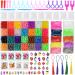 MUDO NEST 20000+ Loom Bands Kit | DIY Rubber Bands Kit with 38 Colors, 500 Clips, 40 Charms | Loom Bracelet Making for Kids - Buy Online on GoSupps.com