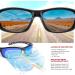 Rivbos RB833 Polarized Cycling Glasses - Lightweight UV400 Sports Sunglasses for Men & Women - Ideal for Hiking Running Golf & Fishing - 33 Black Ice Blue Lens - Buy Online on GoSupps.com