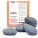 Bio-Konjac sponge for the face combined with activated carbon |Set with 4 sponges in drop shape |Naturally cleaning vegetable sponge