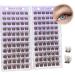 ALICE Brown Lash Clusters Natural Wispy Dark Brown Eyelashes Eyelash Clusters 8-16 mm C Curl Lash Extensions Handmade Faux Mink Eyelash Extensions 132 Pcs E38