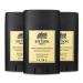 Stetson Personal Care Extra Strength Deodorant by Scent Beauty - Gel Men's Deodorant Stick for Grooming Kit - 3 oz - 3 Pack - Original Tea Tree
