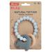 Nuby Natural Wood & Silicone Teether Ring Elephant Gray | 3M+ | Soothing Teething Toy - Buy Online on GoSupps.com