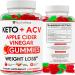Keto Gummies Apple Cider Vinegar - Keto ACV Gummies Advanced Weight Fat Management Loss - ACV Keto Gummies - Slimming Gummies - Keto Gummy Bears for Detox & Cleanse - All Natural - Made in USA Keto Apple Cider 60 gummies