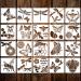 20 Pieces Stencils for Painting Reusable Animal Plant Music Stencil Spring Summer Fall Winter Stencil Template, DIY Stencils for Painting on Wood Canvas Christmas Decor (Insect Style) Bee Butterfly