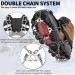 Miracol 23/24-Spikes Stainless Steel Ice Cleats for Men and Women - Anti-Slip Traction Grips for Snow Shoe, Ski, Fishing, Climbing - Black X-Large - Buy Online on GoSupps.com