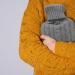 KEPLIN Cosy Hot Water Bottle with Knitted Cover - Relieves Body Aches & Pains Washable Safe & Durable Heating Pad - Ideal Cosy Nights & Gifts - Large 2L (Grey) Grey Knitted - Buy Online on GoSupps.com