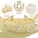 Makone Gold Birthday Princess Crown & Queen Sash Tiaras - Crystal Headband for Women/Girls - Party Accessories & Cake Topper - Buy Online on GoSupps.com