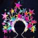 Fashband Light Up Star Headband Glitter Stars Tiara Halo Crown Headbands Led Goddess Costume Headpiece Christmas Carnival Party Hair Accessories for Women and Girls (Color)