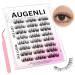 Self-adhesive Natural Lash Clusters Extensions with Tweezers Kits Anime Eyelash Extensions D Curl Wispy Manga Eyelash Clusters Eyelash Extensions Manhua Individual Lashes (H103 8-12mm) H103 8-12mm