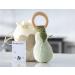 Pear Baby Rattle & Teether Toy 0-24 Months | Soft Crochet & Beech Wood | All-Natural & Vegan | Gender Neutral Gift - Buy Online on GoSupps.com
