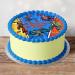 Superhero Themed Personalised PRECUT Cake Topper 8 Inch Round Edible Icing Sheet Birthday Cake Decoration - Buy Online on GoSupps.com