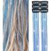 6 Hair Tinsel 19.7Inch Shiny Clip In Hair Tinsel Kit Colorful Fairy Glitter Tinsel Hair Extensions Clip Smooth For Women Girls Kids Lake Blue - Buy Online on GoSupps.com