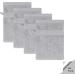 Class Home Collection Washing Gloves - 4-Pack Fantry Washcloth Set | 100% Cotton | 500 g/m | 16x21 cm | Silver Color - Buy Online on GoSupps.com