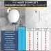 Honeybull Shower Mirror for Shaving | Suction Cup & Razor Holder | Chrome Bathroom Accessories - Buy Online on GoSupps.com