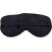 100% Pure Mulberry Silk Black Charmeuse Eye Sleep Mask | Light Blocking for Deep Uninterrupted Sleep - International Shipping Available - Buy Online on GoSupps.com