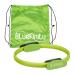 Bluefinity Pilates ring with exercises double handle padded resistance ring yoga fiberglass fitness ring 37cm green 1 piece
