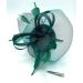 Ladies Dark Green Feather Fascinator Clip/Headband Weddings Races Royal Ascot Hair Piece - Buy Online on GoSupps.com