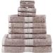 Premium Green Mark 10-Piece Frottier Towel Set - 4 Towels 2 Shower Towels 2 Guest Towels 2 Washing Gloves | Sand/Beige | High-Quality International Shipping - Buy Online on GoSupps.com
