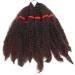 SEGO 11 Inch Afro Kinky Bulk Hair Braiding Curly Synthetic Hair Extensions For Braiding Afro Twist Hairpiece Black & Dark Auburn  - Buy Online on GoSupps.com