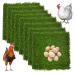 Hamiledyi Chicken Nesting Box Pads Artificial Grass Rug Carpet Synthetic Turf Mat Nest Box Bedding for Chicken Coop Pet Garden Lawn Indoor Outdoor 12"x12" 8PCS