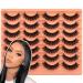 Fluffy Faux Mink False Eyelashes - Natural Look, Thick & Wispy | 14 Pairs - Buy Online on GoSupps.com